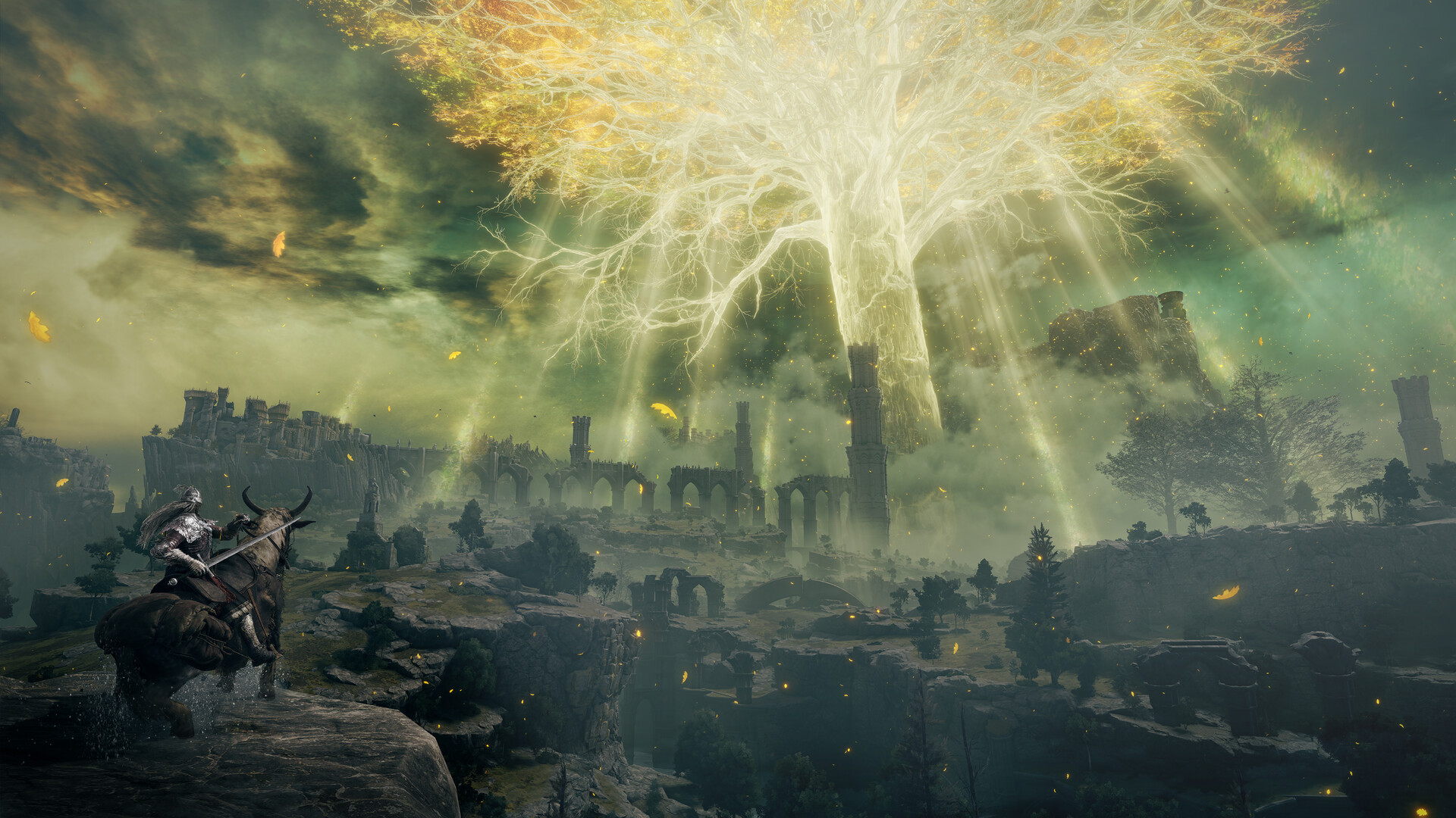 Elden Ring Lands Between landscape with the Erdtree